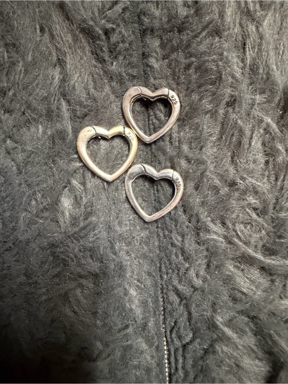 Sterling Silver 925 Love Heart Sterling Silver Lobster Clasp - Picture 3 of 16